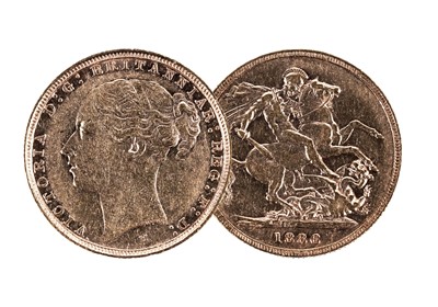 Lot 287 - Queen Victoria gold sovereign, 1886