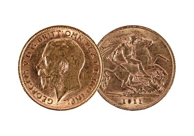Lot 292 - George V gold half-sovereign, 1911