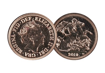 Lot 296 - Queen Elizabeth II gold uncirculated sovereign, 2019