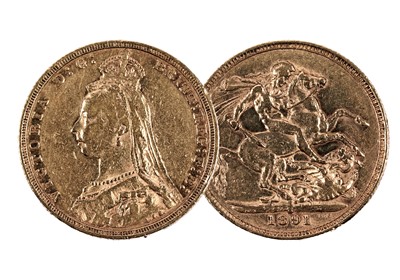 Lot 298 - Queen Victoria gold sovereign, 1891