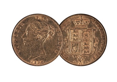Lot 302 - Queen Victoria gold half-sovereign, 1869