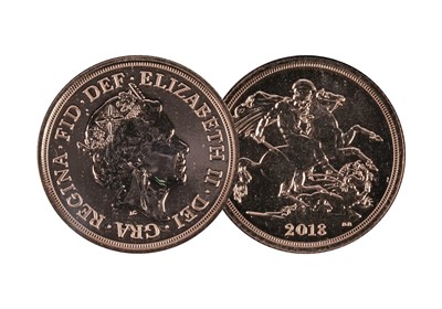 Lot 305 - Queen Elizabeth II gold uncirculated sovereign, 2018