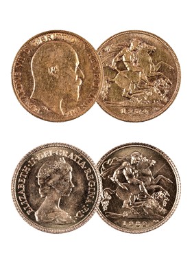 Lot 310 - Two gold half-sovereigns