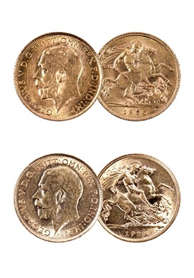 Lot 311 - Two George V gold sovereigns