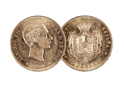 Lot 312 - Spain: Alfonso XII gold 25 pesetas, 1880