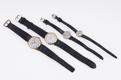 Lot 258 - Four 20th Century wristwatches, including Omega, Montine, and Tissot