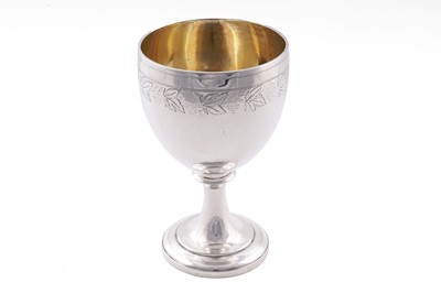 Lot 531 - A George III Scottish provincial large silver goblet