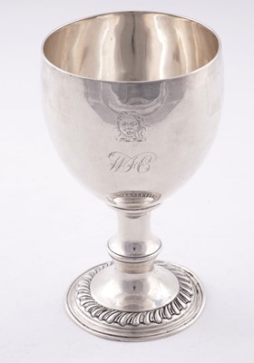 Lot 570 - A George II Scottish silver goblet