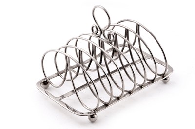 Lot 536 - A George III unascribed, Scottish provincial silver toast rack