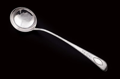 Lot 598 - A George III Scottish silver soup ladle