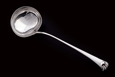 Lot 597 - A George III silver soup ladle