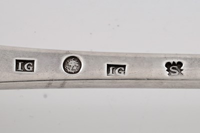 Lot 611 - A rare George II Scottish silver hash spoon