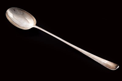 Lot 612 - A rare Queen Anne Scottish silver, large hash spoon