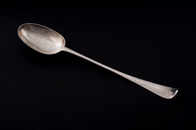 Lot 613 - A rare George II Scottish silver, large hash spoon