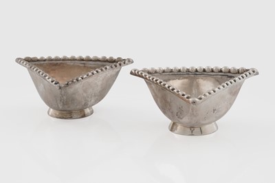 Lot 537 - Two George V Scottish silver small triangular dishes