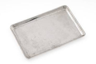 Lot 566 - A rare George IV provincial small silver tray or bacon dish