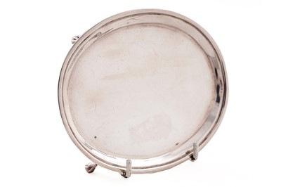 Lot 544 - A George III Scottish provincial silver teapot stand