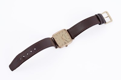 Lot 259 - Garrard: a 9ct yellow gold cased wristwatch