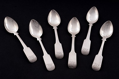Lot 649 - A set of six William IV Scottish provincial silver teaspoons