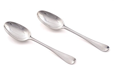 Lot 563 - A pair of rare George II Scottish provincial silver tablespoons
