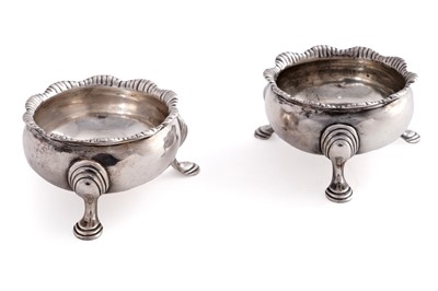 Lot 572 - A pair of George II Scottish silver salts
