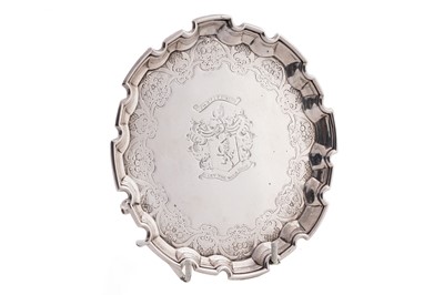 Lot 594 - A George II Scottish provincial silver waiter