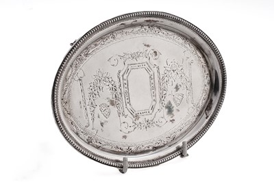 Lot 595 - A George III Scottish provincial silver teapot stand