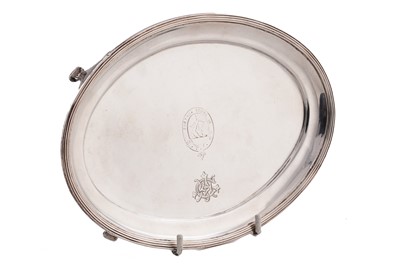 Lot 596 - An early 19th Century Indian colonial silver teapot stand