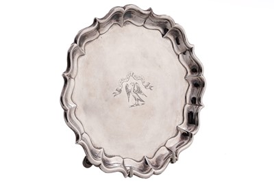 Lot 593 - A George II Scottish silver salver