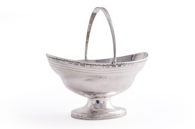 Lot 580 - A George III Scottish provincial silver sugar basket