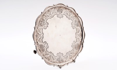 Lot 523 - A George II Scottish provincial silver salver