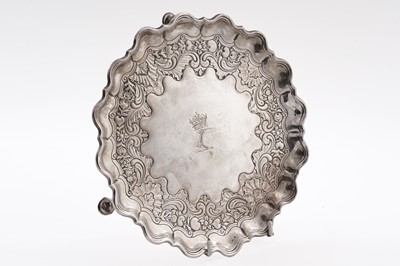 Lot 568 - A George II Scottish silver salver