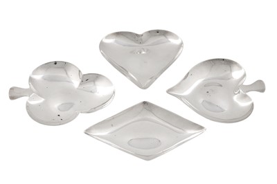 Lot 31 - An Elizabeth II cased set of four silver novelty dishes