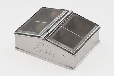 Lot 375 - A late Victorian silver postage stamp box