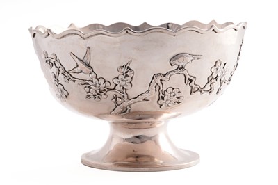 Lot 55 - A late 19th/early 20th Century Chinese silver rose bowl