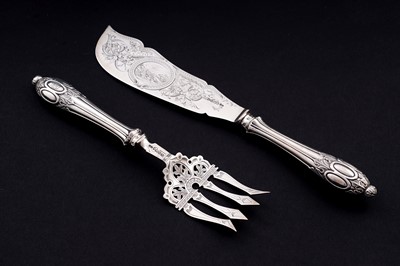 Lot 240 - A Victorian cased pair of silver fish