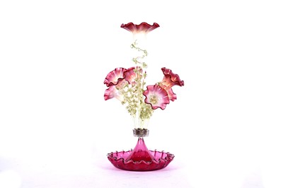 Lot 471 - A Victorian glass epergne