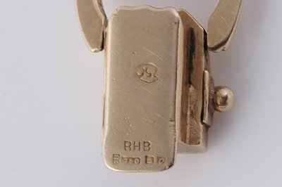 Lot 47 - A 1960's 18ct gold Modernist style fancy-link bracelet