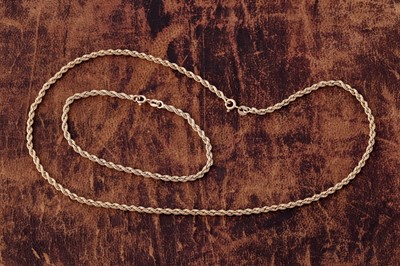 Lot 74 - A 9ct gold rope-twist bracelet and necklace set