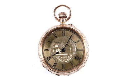 Lot 798 - Stauffer & Co, Swiss: a 14ct yellow gold cased fob watch