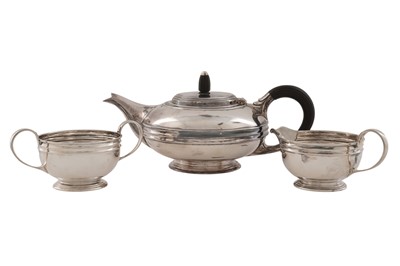 Lot 29 - A George V silver three-piece tea set