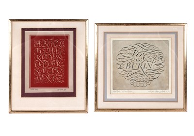 Lot 741 - Leo Wyatt - Two calligraphy works | engravings