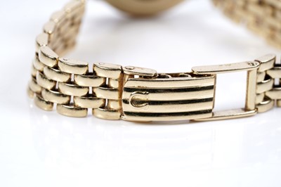 Lot 770 - Omega De Ville: an 18ct yellow gold diamond set lady's wristwatch