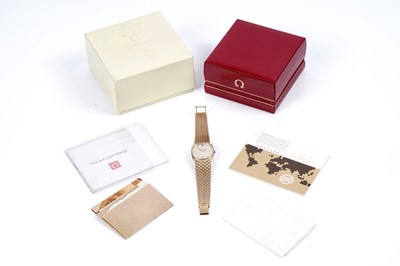 Lot 771 - Omega de Ville: an 18ct yellow gold lady's wristwatch