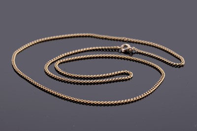 Lot 65 - A 9ct gold fine curb-link neck chain
