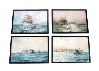 Lot 502 - William Minshall Birchall - Four Great War Maritime Views | watercolour