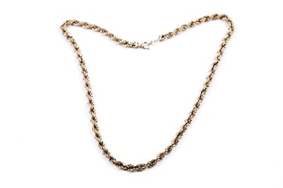 Lot 213 - A 9ct yellow gold twist-link necklace