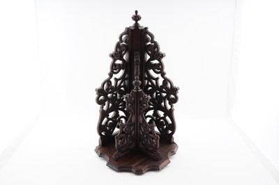 Lot 206 - A heavily carved Edwardian oak hanging corner bracket