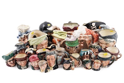 Lot 294 - A large collection of Royal Doulton toby/character jugs