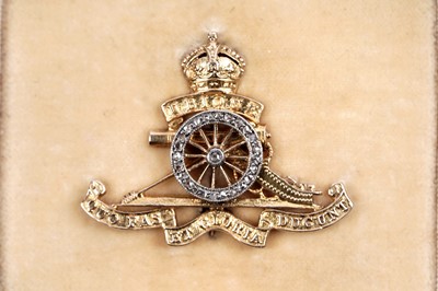 Lot 934 - An early 20th Century Royal Artillery sweetheart brooch